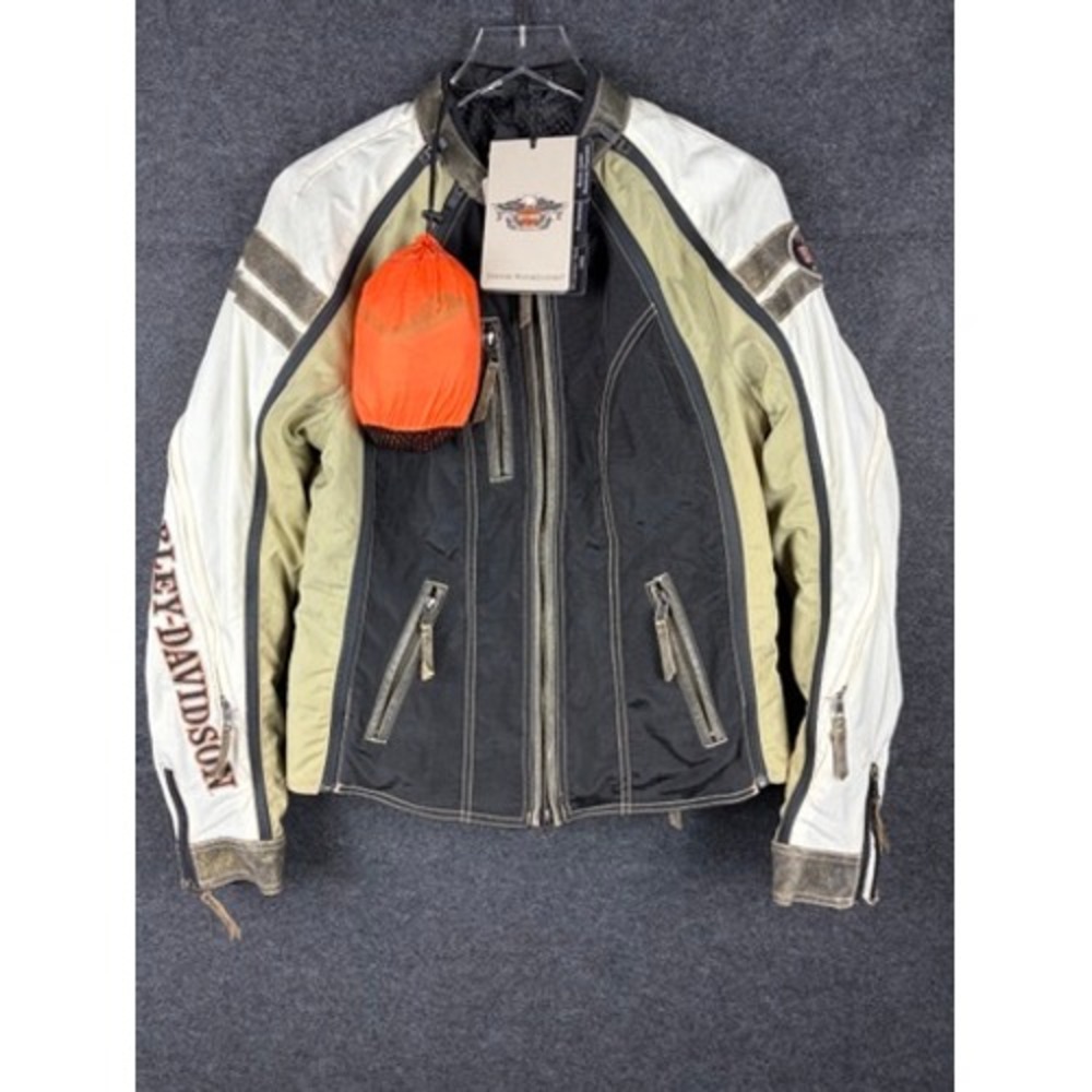 Harley-Davidson Pacer Switchback Riding Jacket Black White Womens L 98107-16VW